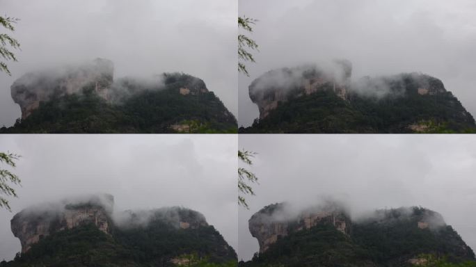 中国福建武夷山云雾缭绕
