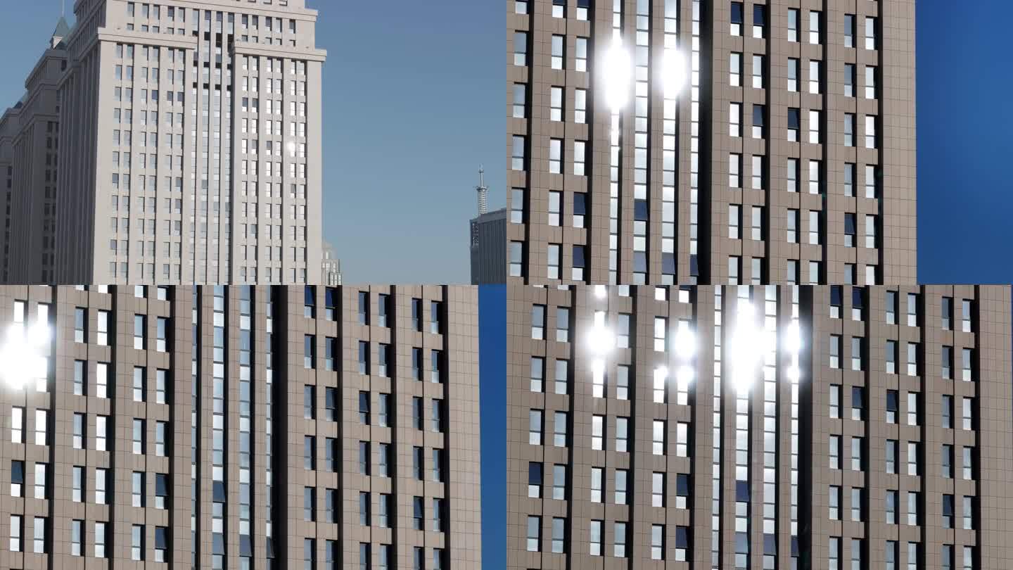 摩天大楼玻璃反光
