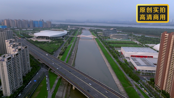 航拍·南京江北新区青奥体育公园