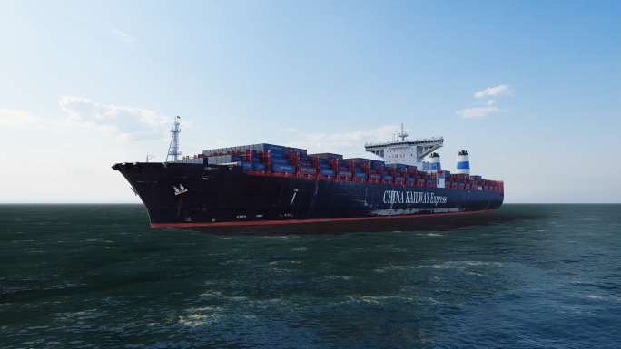 一带一路中欧班列码头货轮港口中国国家发展