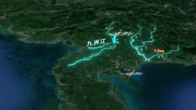 广西九洲江水系河流地图（AE）