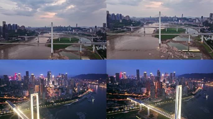 重庆南纪门长江大桥航拍