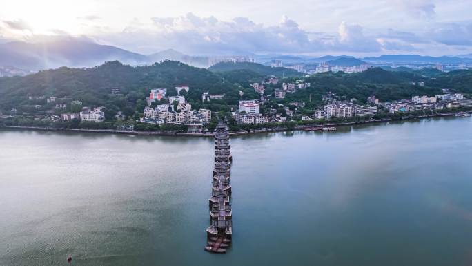 潮州广济桥日出延时