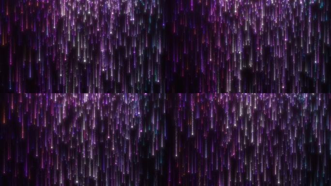 粒子紫丝降落