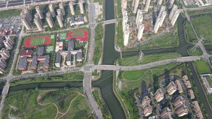 上海浦东航头镇航拍金航城鹤沙航城地铁站