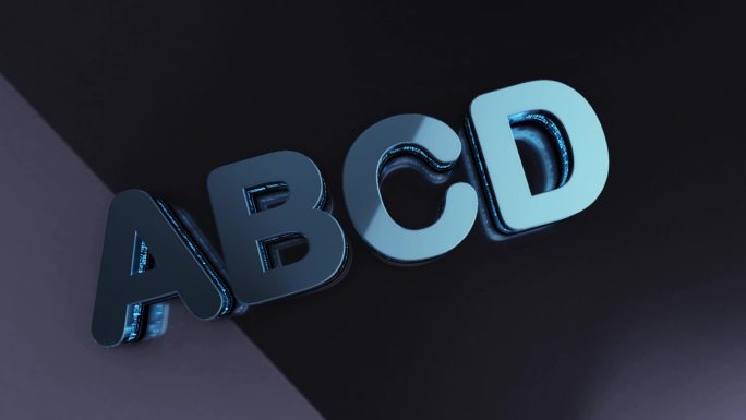 3D企业科技感文字logo