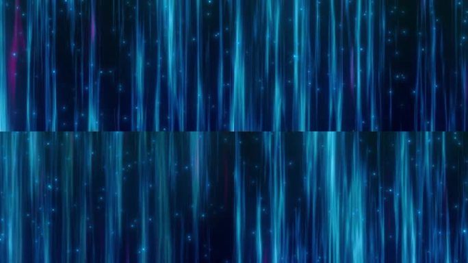 4K宽屏蓝色粒子瀑布-无缝循环
