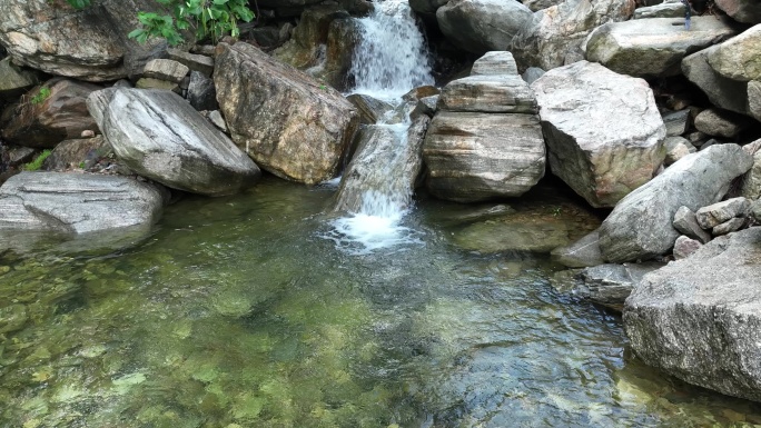 蒙山 溪水 临沂 航拍 清澈 水流 水潭