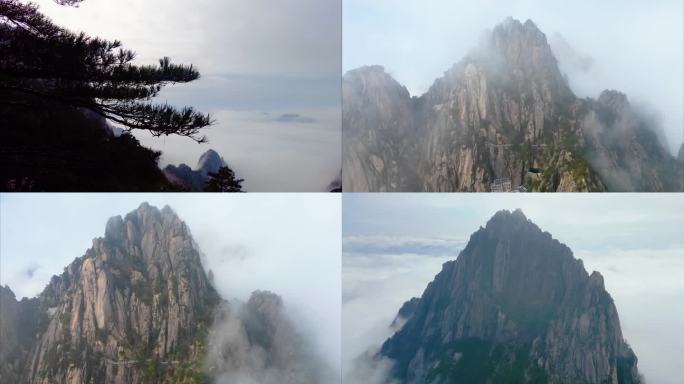 安徽黄山风景区云海延时美景唯美大自然风景