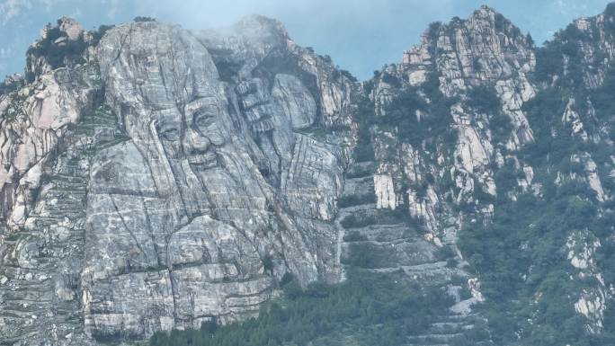 临沂 蒙山 龟蒙景区 云海航拍寿 寿星