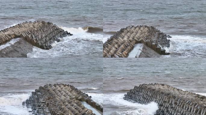 台州温岭城南大斗山海边航拍