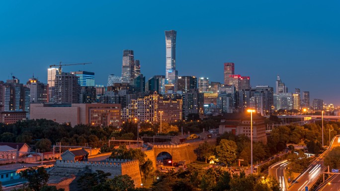 北京明城墙国贸日转夜