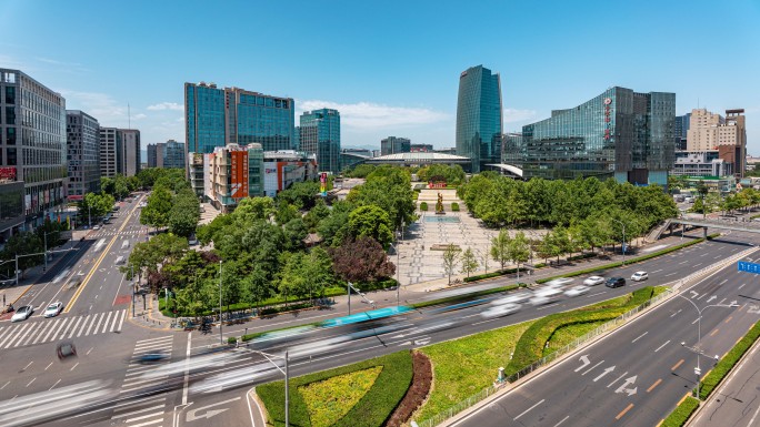 中关村街景车流延时