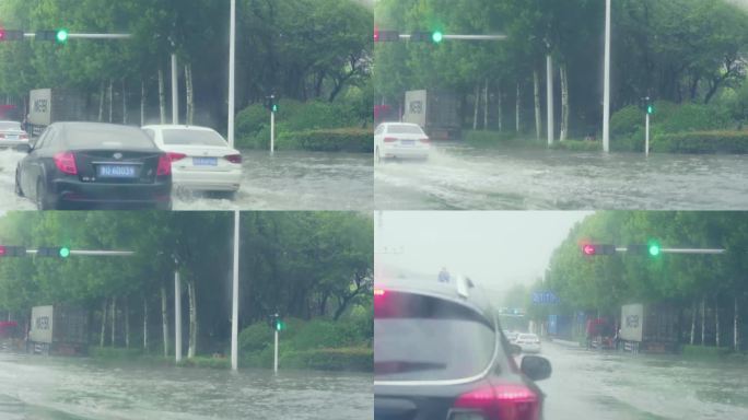 大雨中车辆行驶  雨季
