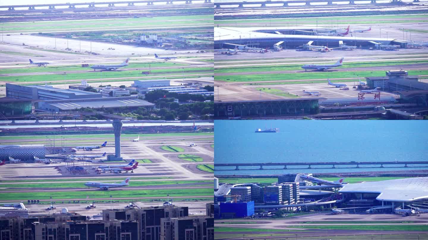 深圳机场飞机波音747起飞