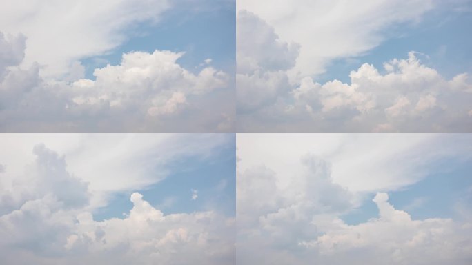 蓝天白云 延时摄影 自然 浓积云