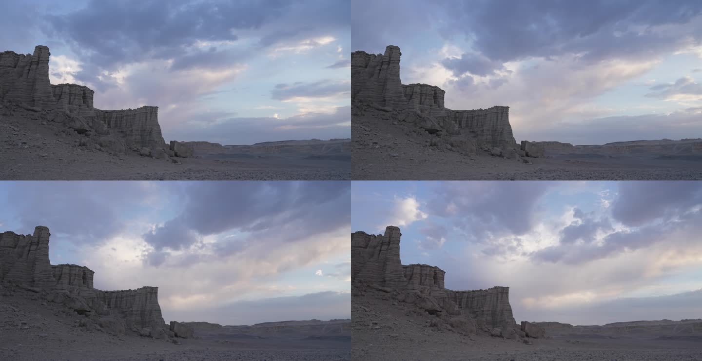 延时新疆哈密大海道魔鬼城无人区自然风景