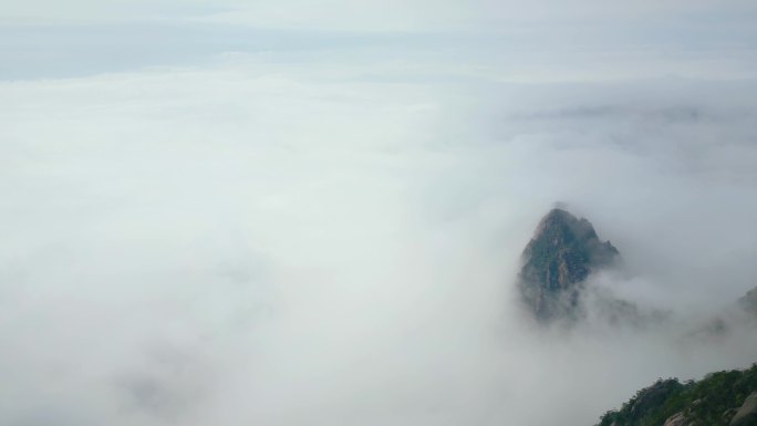 安徽黄山风景区云海延时美景唯美大自然风景