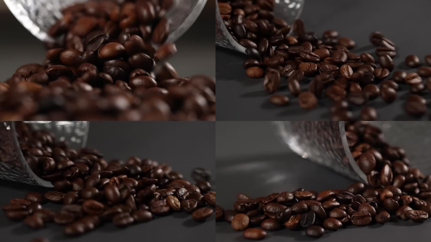 咖啡豆 咖啡豆特写 咖啡豆展示视频素材