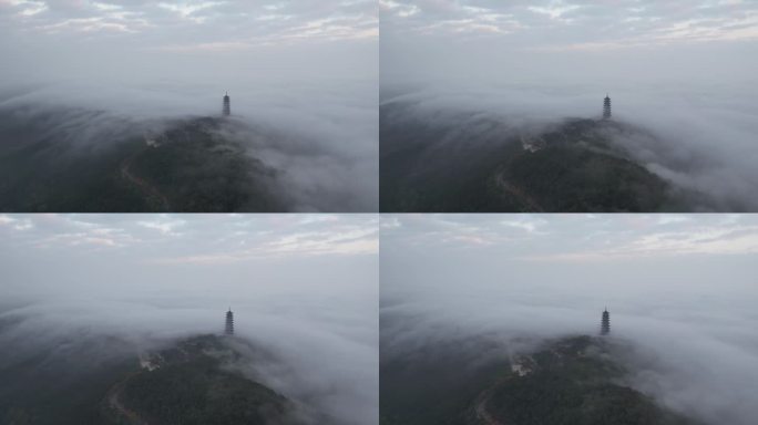 江苏张家港香山云海航拍延时