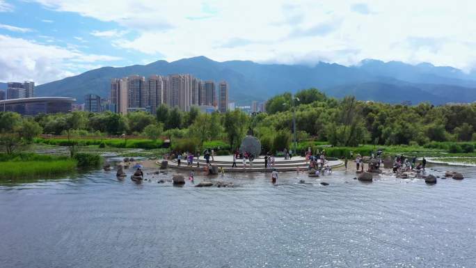 洱海 大理 海景房 建筑 房屋 旅游业