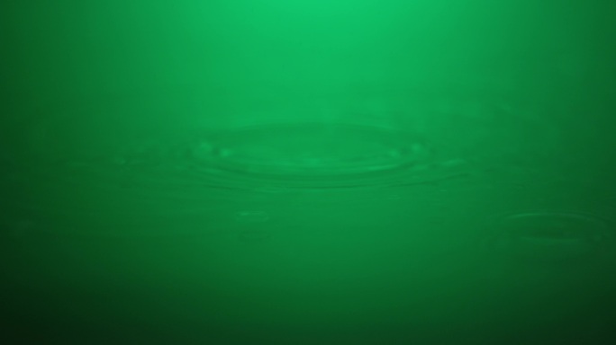 水滴落 涟漪 绿色 意境 10