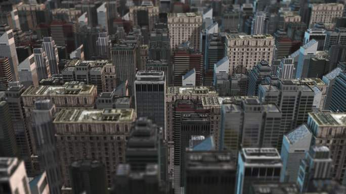 8K超宽屏三维概念城市背景素材