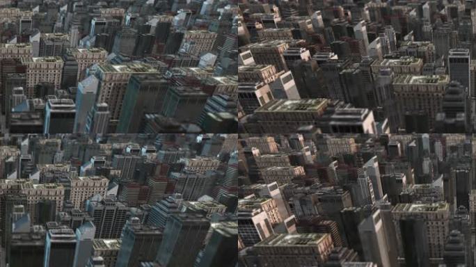 8K超宽屏三维概念城市背景素材
