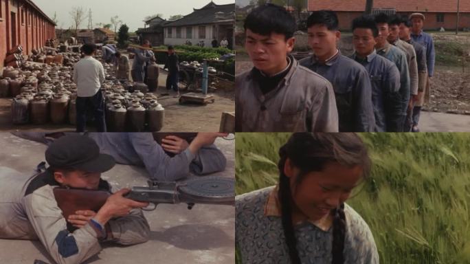 上海乡村 农民 民兵 70年代