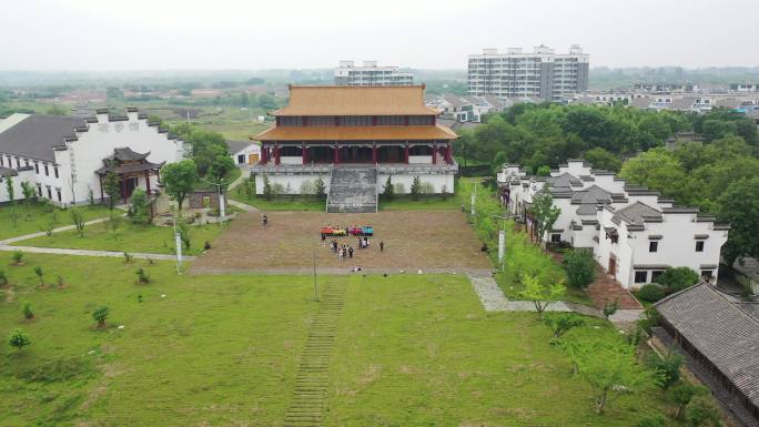 实拍 度假园  航拍  空景 素材