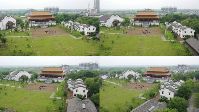 实拍 度假园  航拍  空景 素材