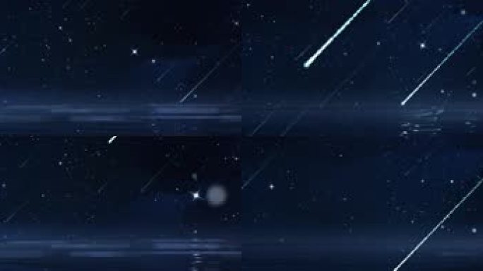 8K超宽屏蓝色唯美星空星辰大海-无缝循环