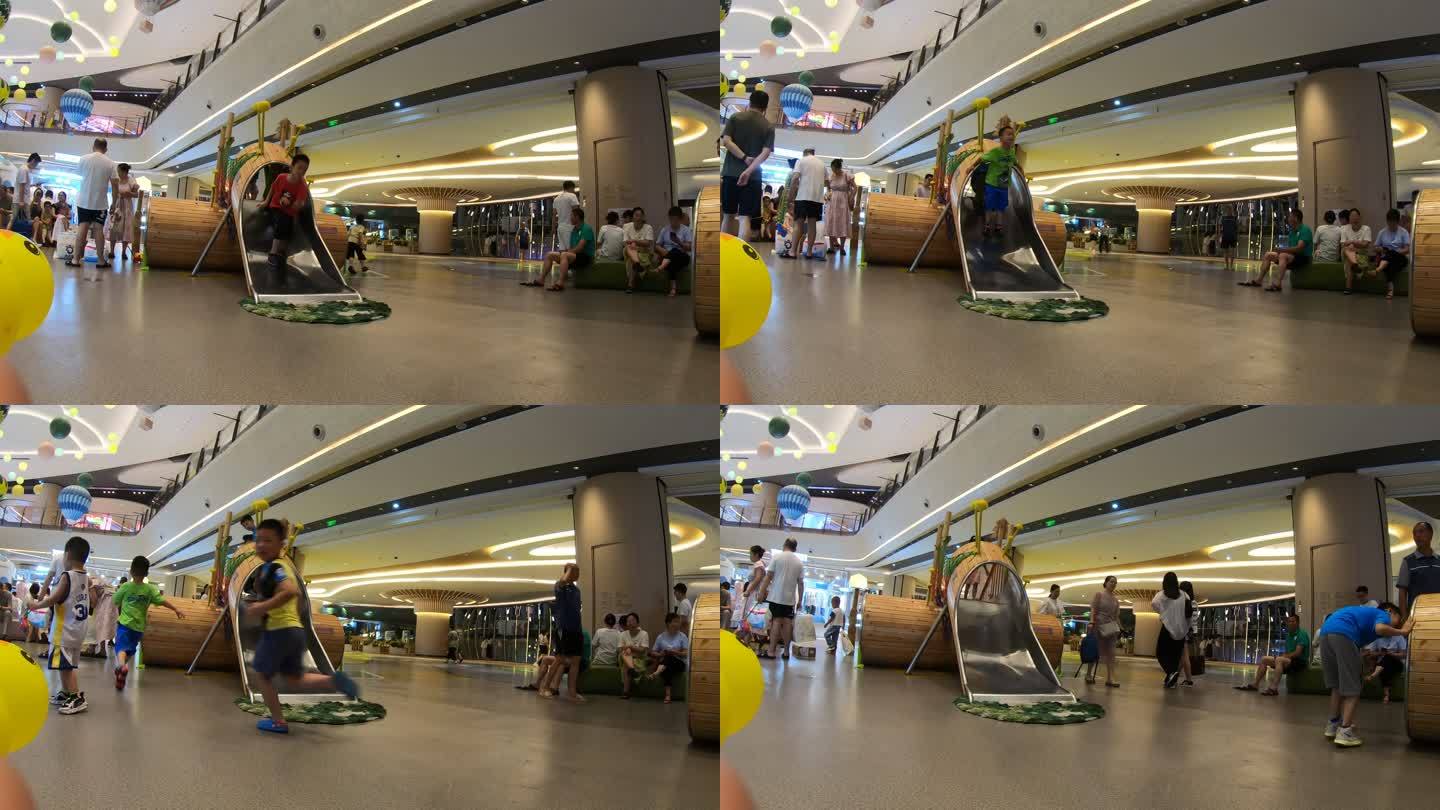 延时拍摄重庆光环购物公园商场内