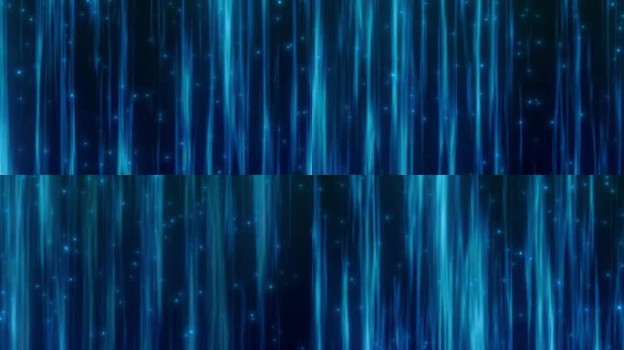 4K宽屏蓝色粒子瀑布-无缝循环