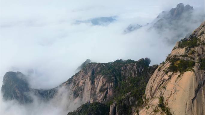 安徽黄山风景区云海延时美景唯美大自然风景