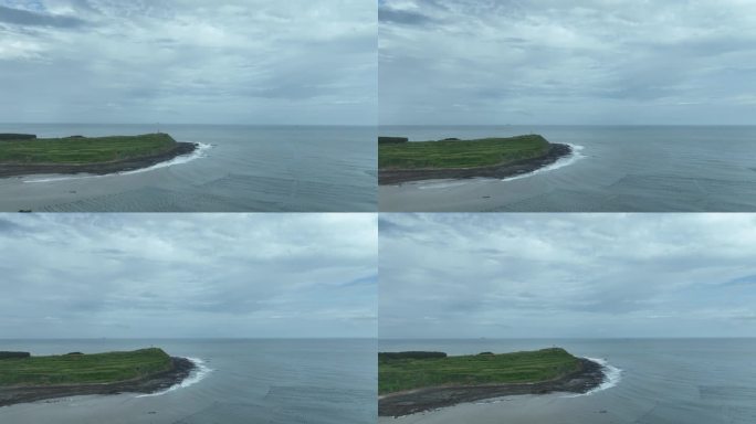 海上小岛航拍大海岛屿海岸线风景自然风光