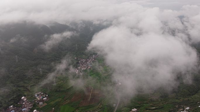 【5K】云海下的乡村，美丽乡村航拍