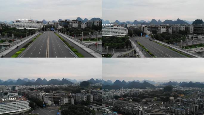 桂林解放桥航拍2.7k