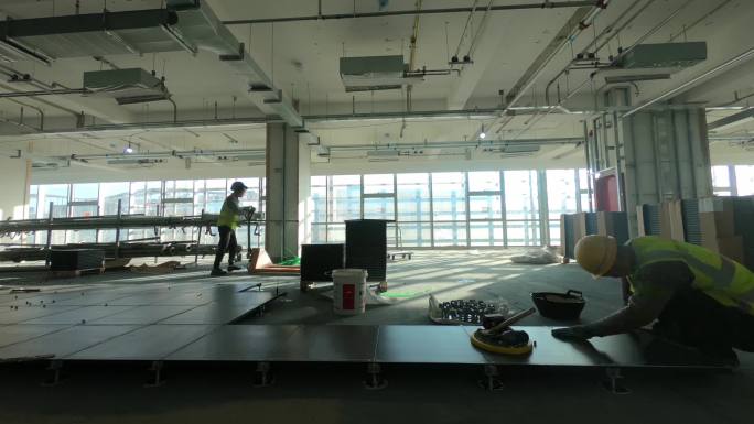 工装  高架地板 光影 延时 时光流逝