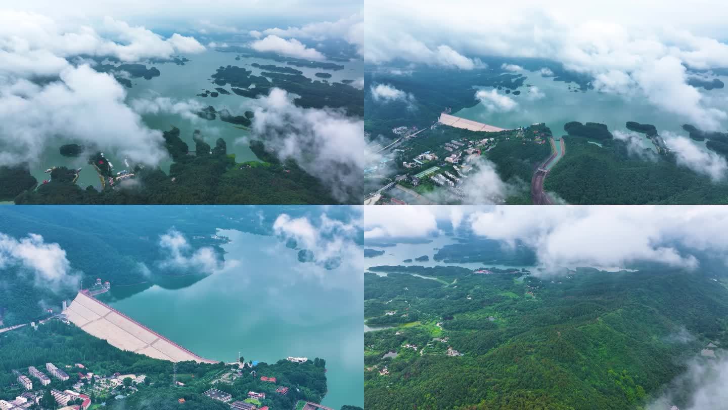 信阳南湾大坝南湾水库南湾水库大景全景