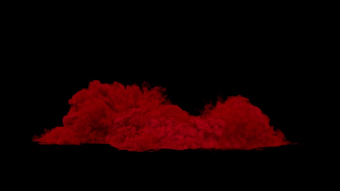 4K贴地红色烟雾缠绕素材（带Alpha）