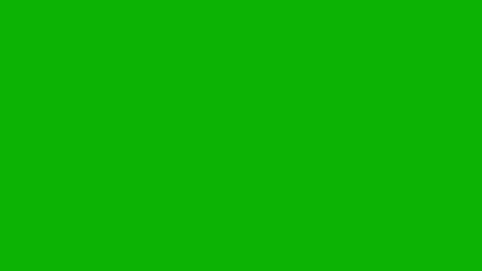 动画手绘粉蓝色射线符号。毛圈的视频。平面矢量插图隔离在绿色背景上。