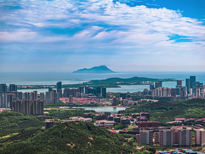 青岛西海岸航拍灵山岛