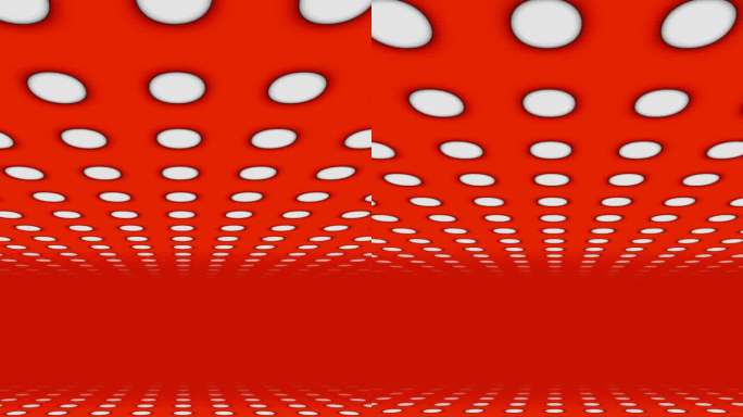 垂直视频白色圆点在红色隧道循环动画背景