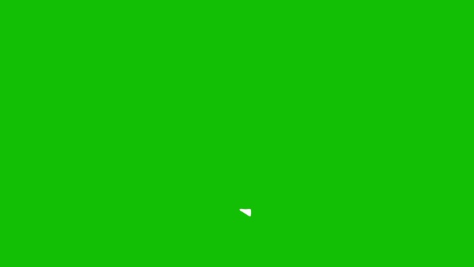 绿屏上的动画白箭。手绘涂鸦箭头，绿色屏幕上的多个箭头动画，4K视频