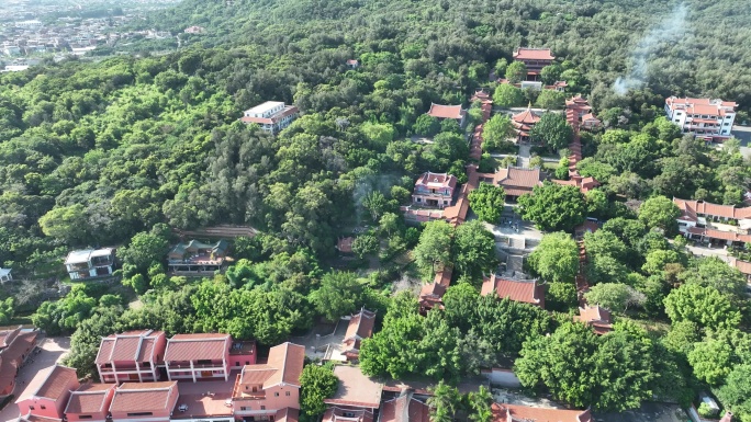 泉州南少林寺遗址航拍清源山南少林寺风景