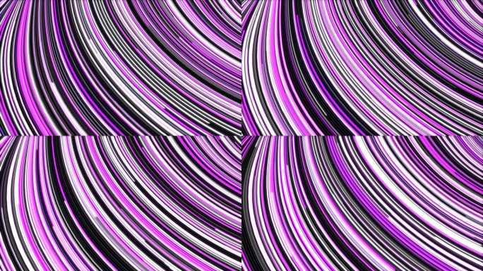 抽象的紫罗兰色霓虹线条流动的种族拱形背景环。光线弧线无缝明亮的动画背景。富有创意的跑线曲线运动设计。