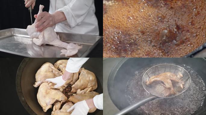 道口烧鸡制作传统民间美食制作工艺实拍