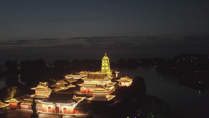 江苏高邮镇国寺夜景