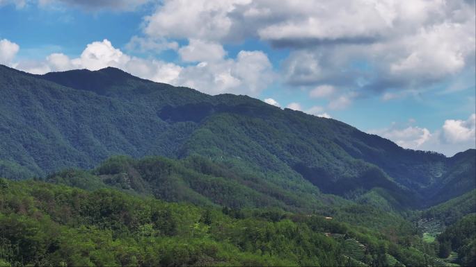 航拍福建远山山脉